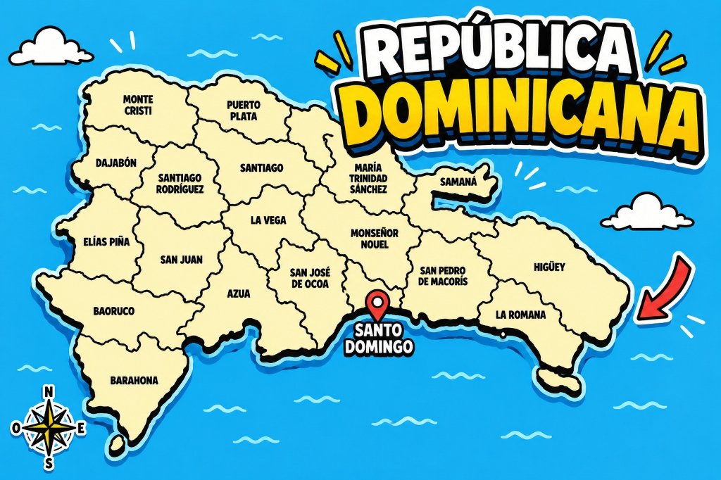 Mapa de la República Dominicana